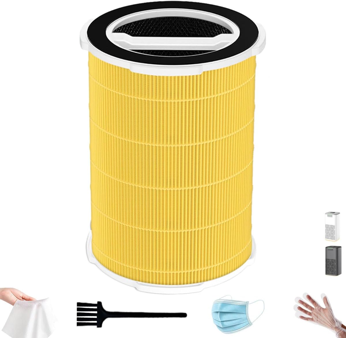 P200S/P200 Pro Filter Replacement Compatible with WELOV P200S/P200, 3-in-1 HEPA + Activated Carbon, for Pet Hair, Pollen, Smoke,Dust&Kitchen Smells, 7.8”x7.8”x11.1”,1 pack