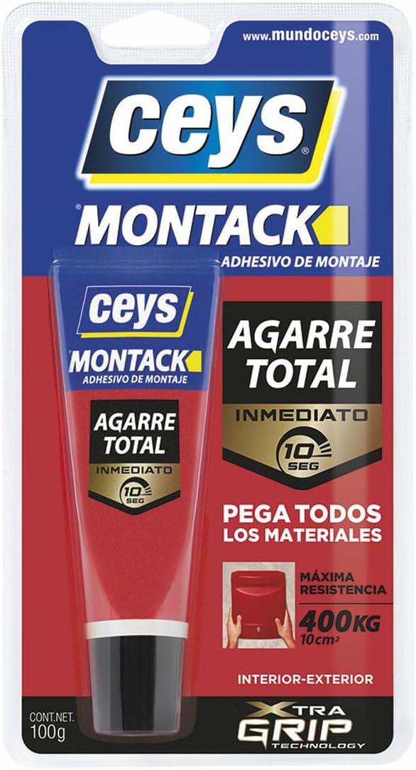 Ceys - Adhesivo de montaje - Montack a.t - Inmediato - Blister 100 G