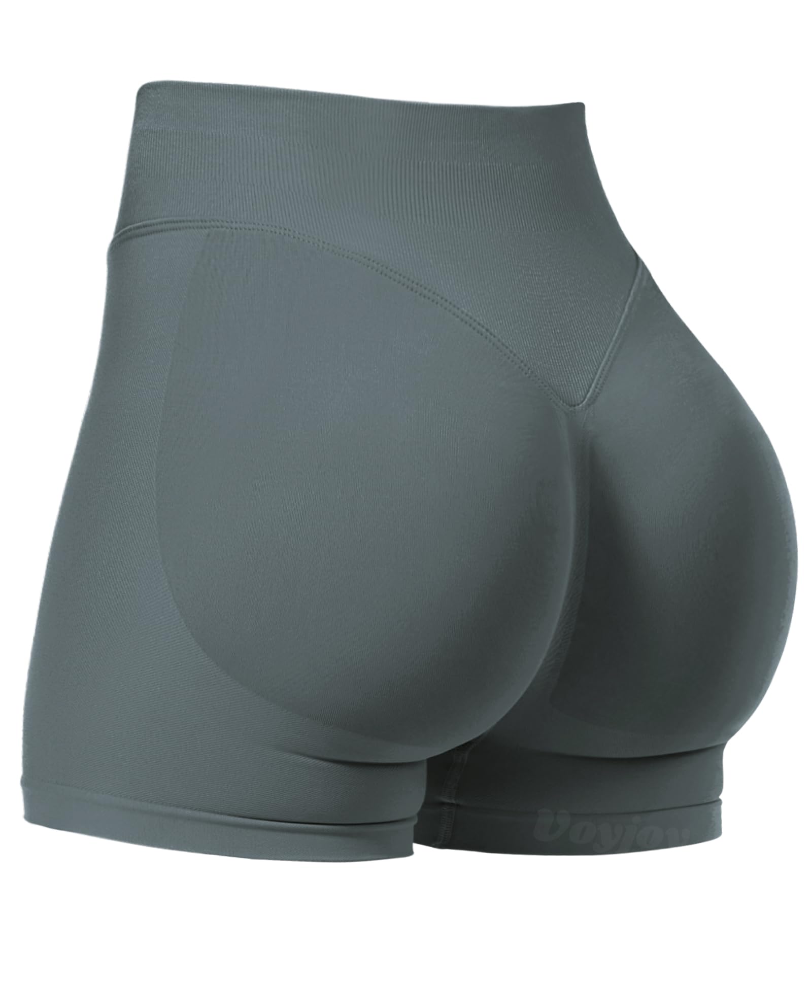 VOYJOY Women Workout Impact Shorts 2.5"/ 3.6"/ 4.5"/ 6" Scrunch Butt Booty | Tummy Control, High Waisted, Bike Short, Gentle Compression, for Women