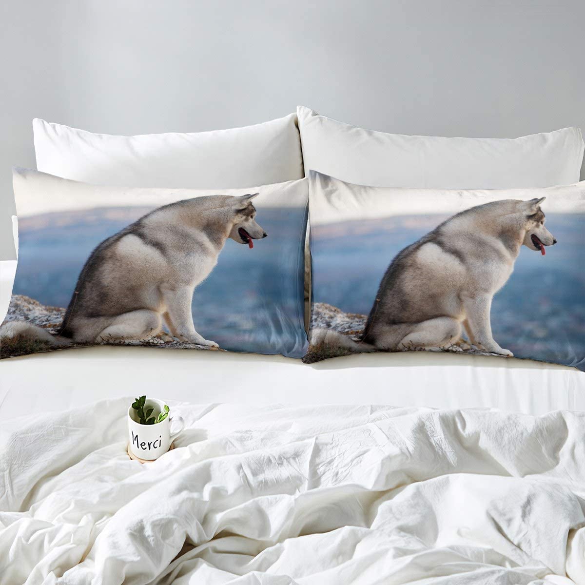 Copripiumino Husky Una Piazza E Mezza – Set 3 Pezzi In Microfibra, 200x200 Cm + 2 Federe 50x80 Cm
