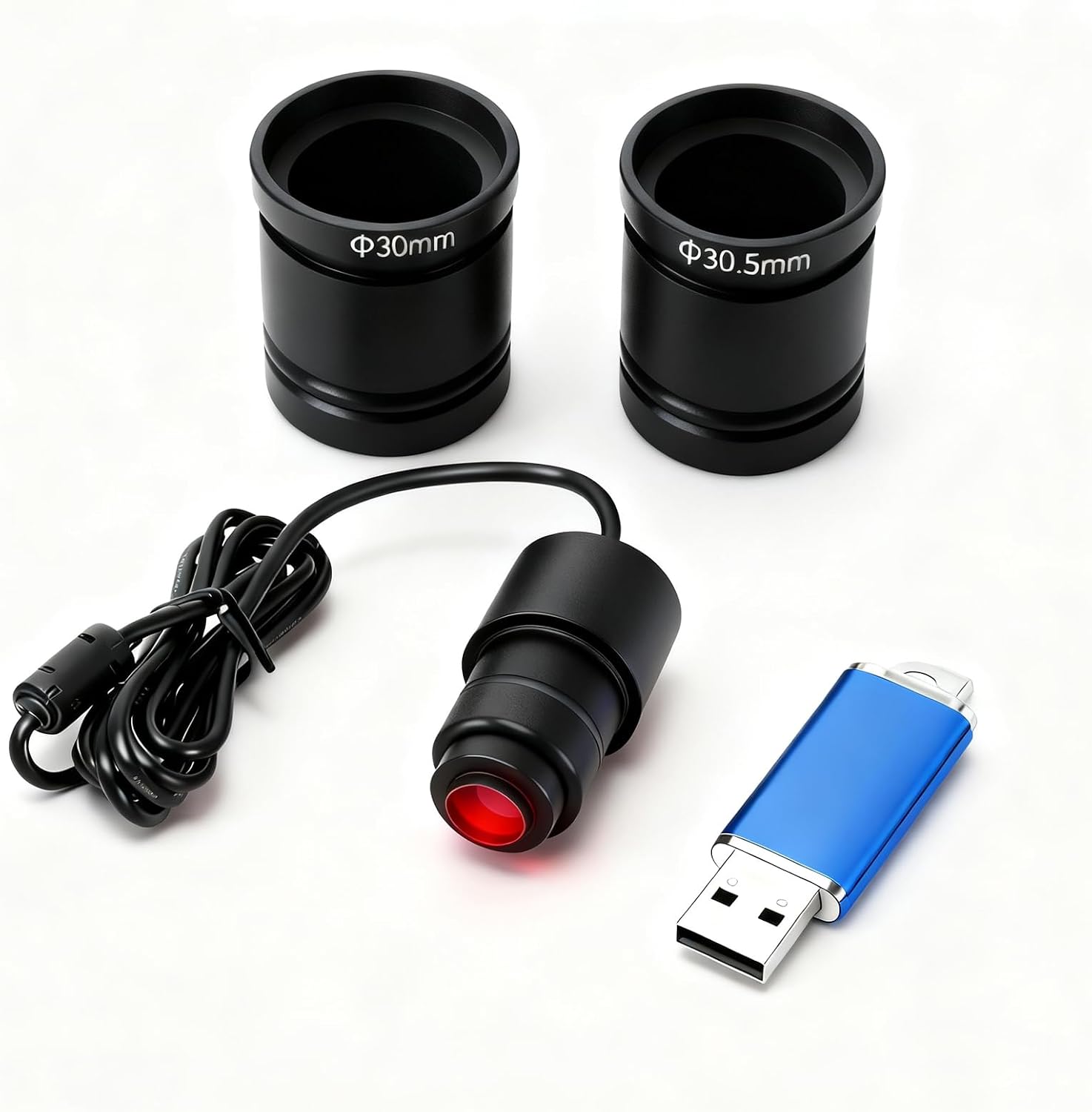 2MP USB 2.0 Digital Eyepiece Microscope Camera with Software for PC - Includes Image Capture, Video Recording & Precision Measurement Tools, Mac & Windows Compatible