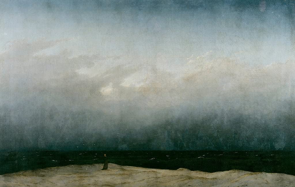 Impression d'affiches de prestige Caspar David Friedrich le moine au bord de la mer - 5