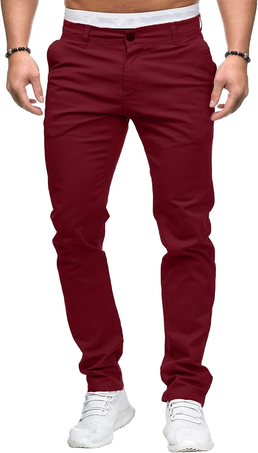 Men's Skinny Business Hiking Pants Slim Fit Outdoor Casual Trousers Comfort Lightweight Joggers Stylish Pants