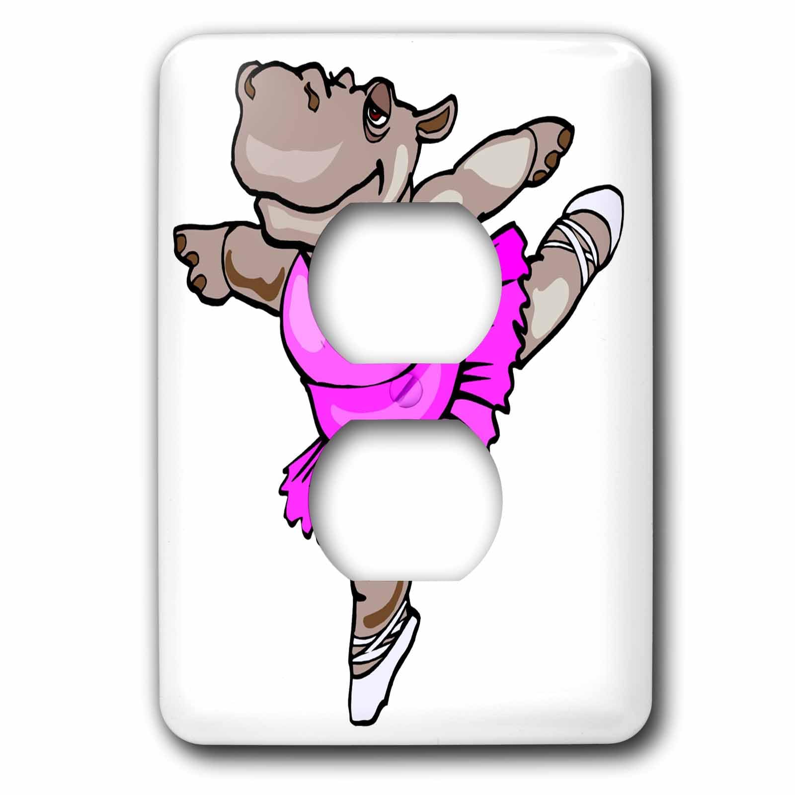 Hippo Ballet Dancer cadeau original passionné danse plaque 2 prises 3dRose lsp_48519_6