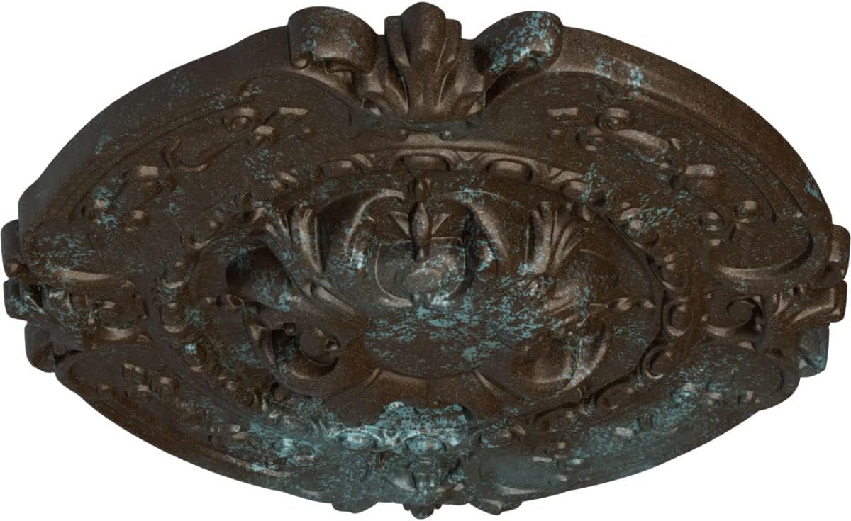 Ekena Millwork CM17SOBBSDecorative Ceiling Medallions Modeled After Original Historical Patterns & Designs, Bronze Blue Patina
