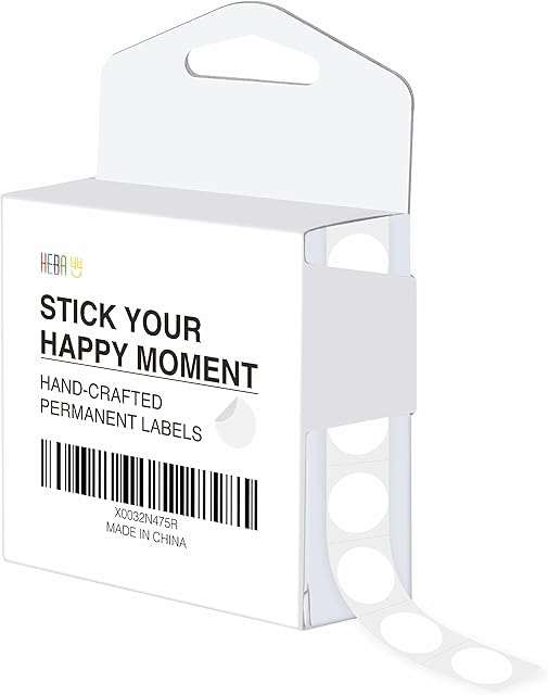 1500 PCS Round White Color Code Dot Stickers, Permanent Inventory Labels in Dispenser Box with Perforation Line for Office, Retail, Home, Classroom, Warehouse(1/2 in Diameter)