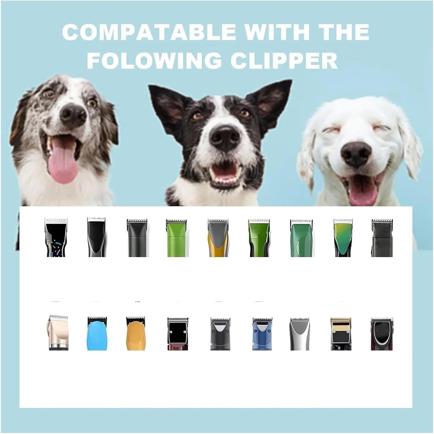 3/4HT 5/8HT Replacement Ceramic Blade,Compatible For Andis，AG,AGC,AGP,AGRC,AGCL,AGR Plus,AGRV,DBLC Dog Clipper Pet Trimmer Smooth Cutting(58 HT-16mm)