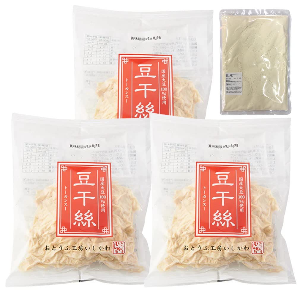 Amazon.co.jp: とうふ工房いしかわ 豆干絲 トーカンスー 200g×3袋 冷蔵