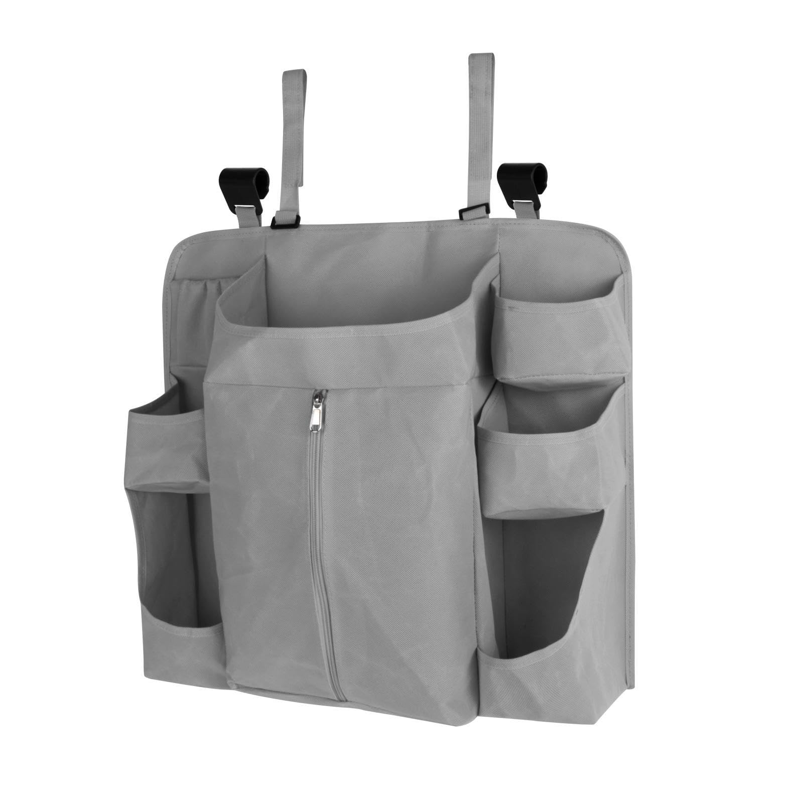 Organizador Colgante para Pañales Y Accesorios de Bebé con 13 Bolsillos Y Estanterías Profundas Fabricado en Tela No Tejida Diseño Práctico Y Durader, Gris Oscuro, tal como se describe