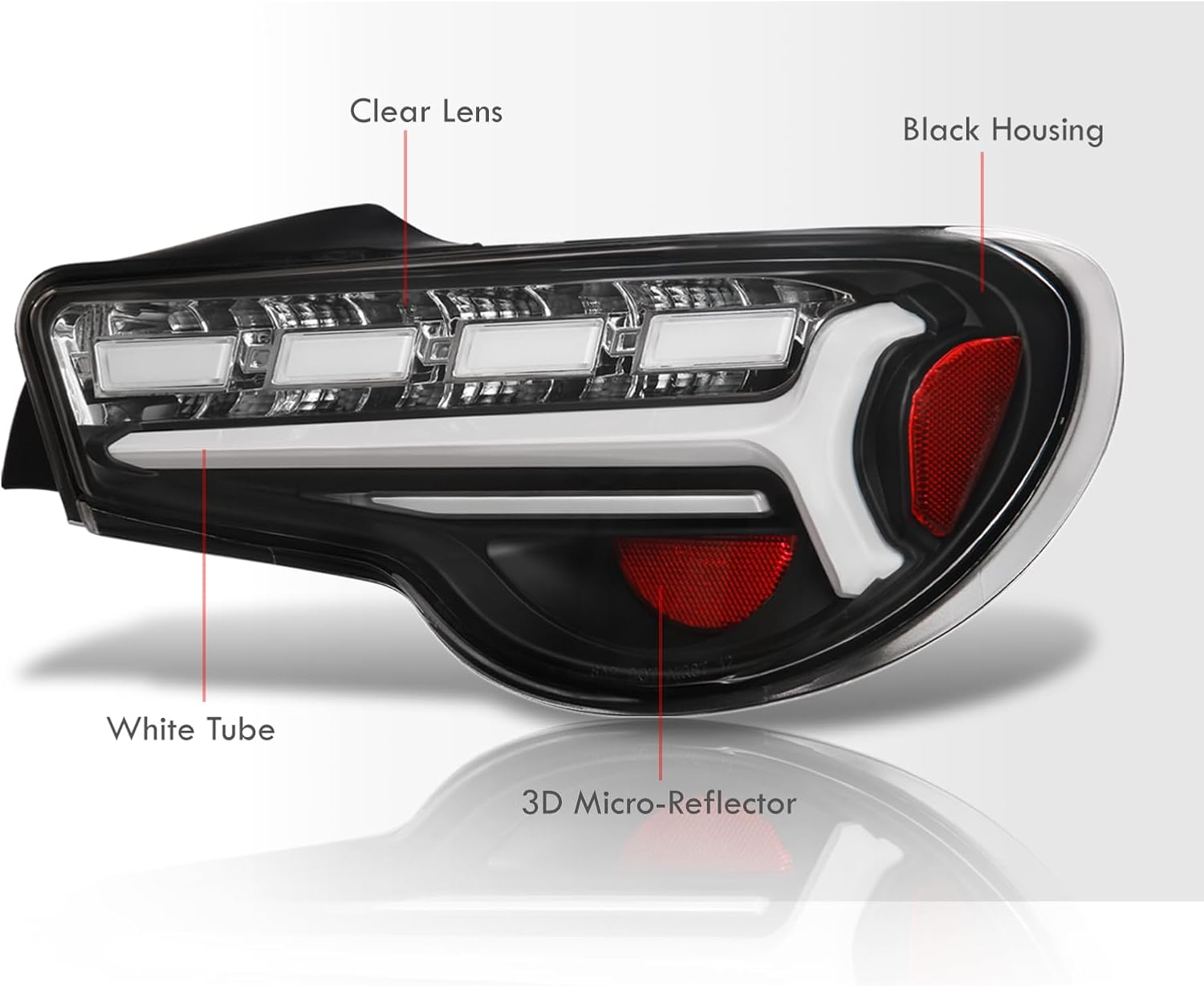 AJP Distributors JDM Sequential Signal LED DRL Tail Lights Brake Lamps Stop Assembly Pair Set Compatible/Replacement For BRZ 86 FRS FT86 2013 2014 2015 2016 2017 2018 2019 2020 13 14 15 16 17 18 19 20