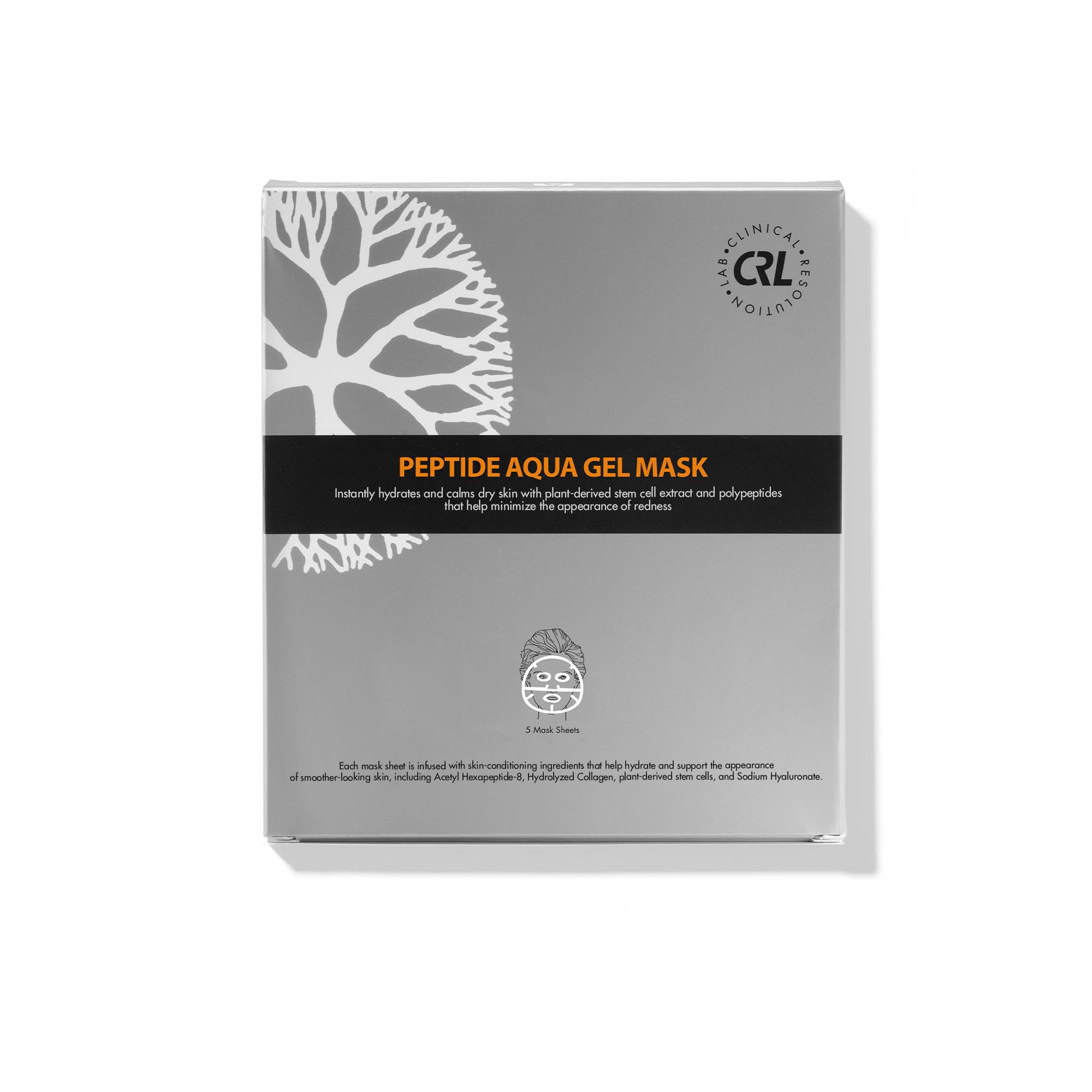 Clinical Resolution CRL Peptide Aqua Gel Mask 5 Pack Instant Hydration, Soothing & Cooling, Helps Comfort Skin After Professional Treatments, for a Refreshed, Healthy-Looking Complexion