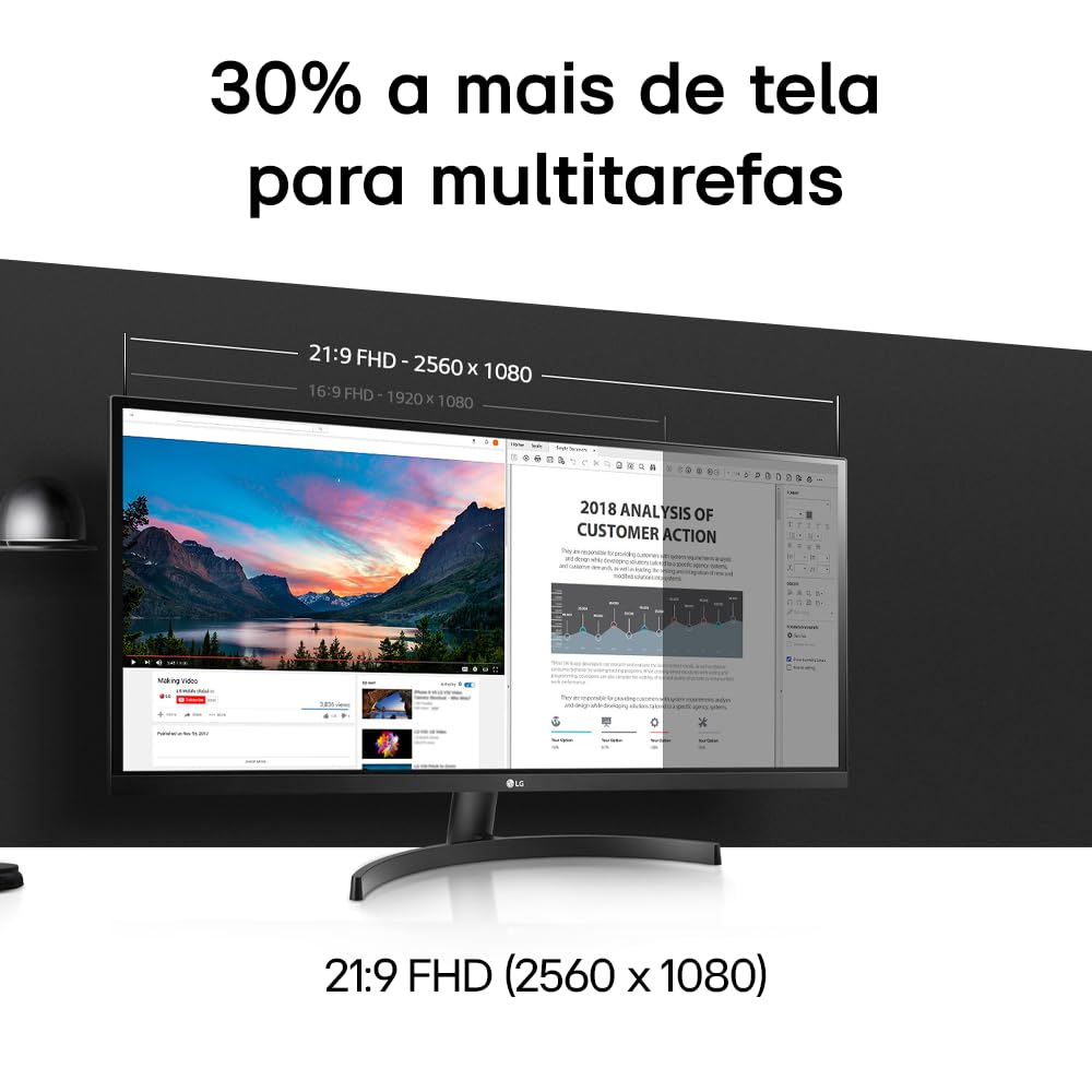 Monitor LG UltraWide 34WP550 IPS Full HD, 2560x1080, sRGB 99