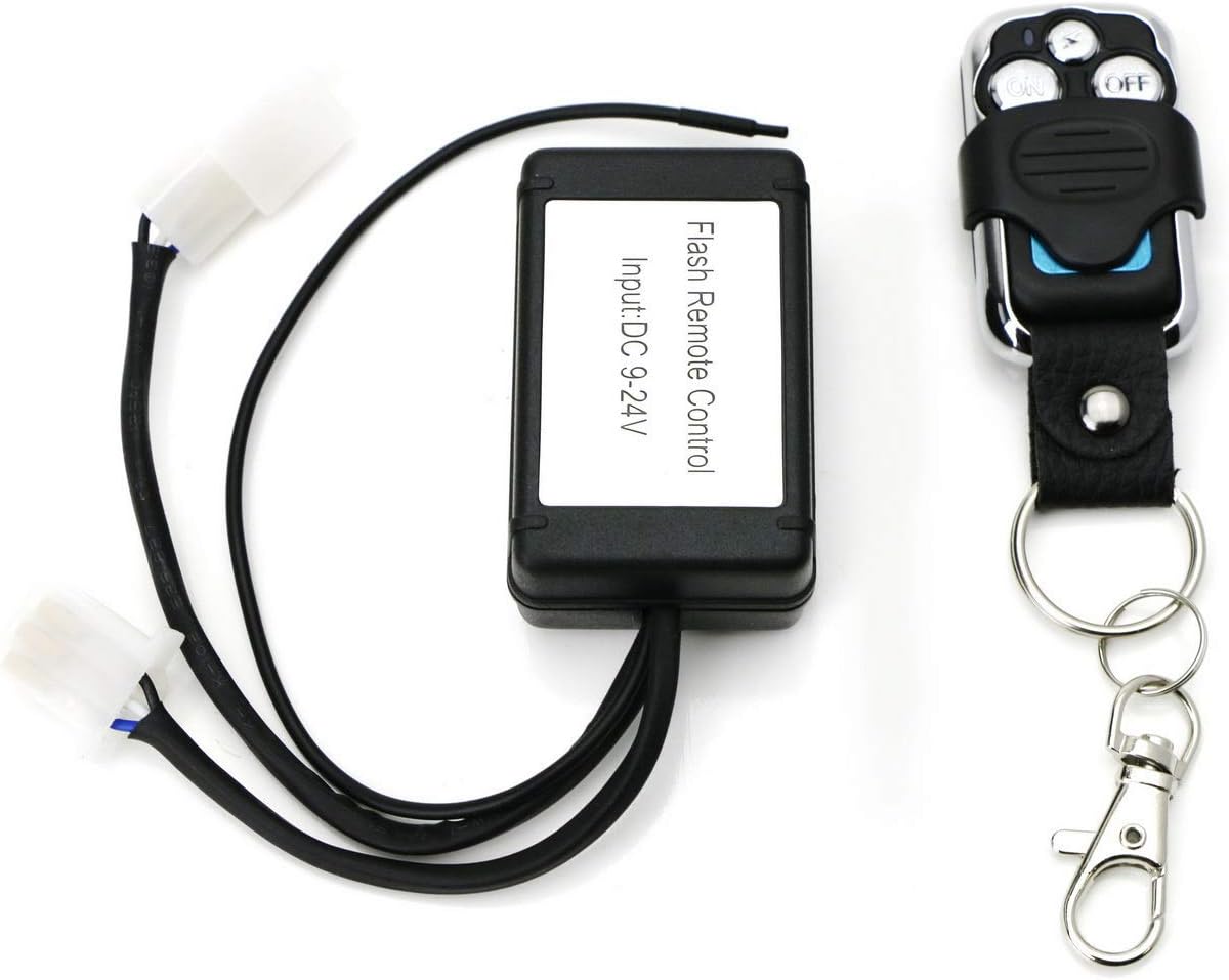 iJDMTOY Heavy Duty 6ft Long LED Light Bar/Pod Lights Relay Wiring Harness w/LED Indicator Light On/Off Switch and Strobe Flashing Control Remote