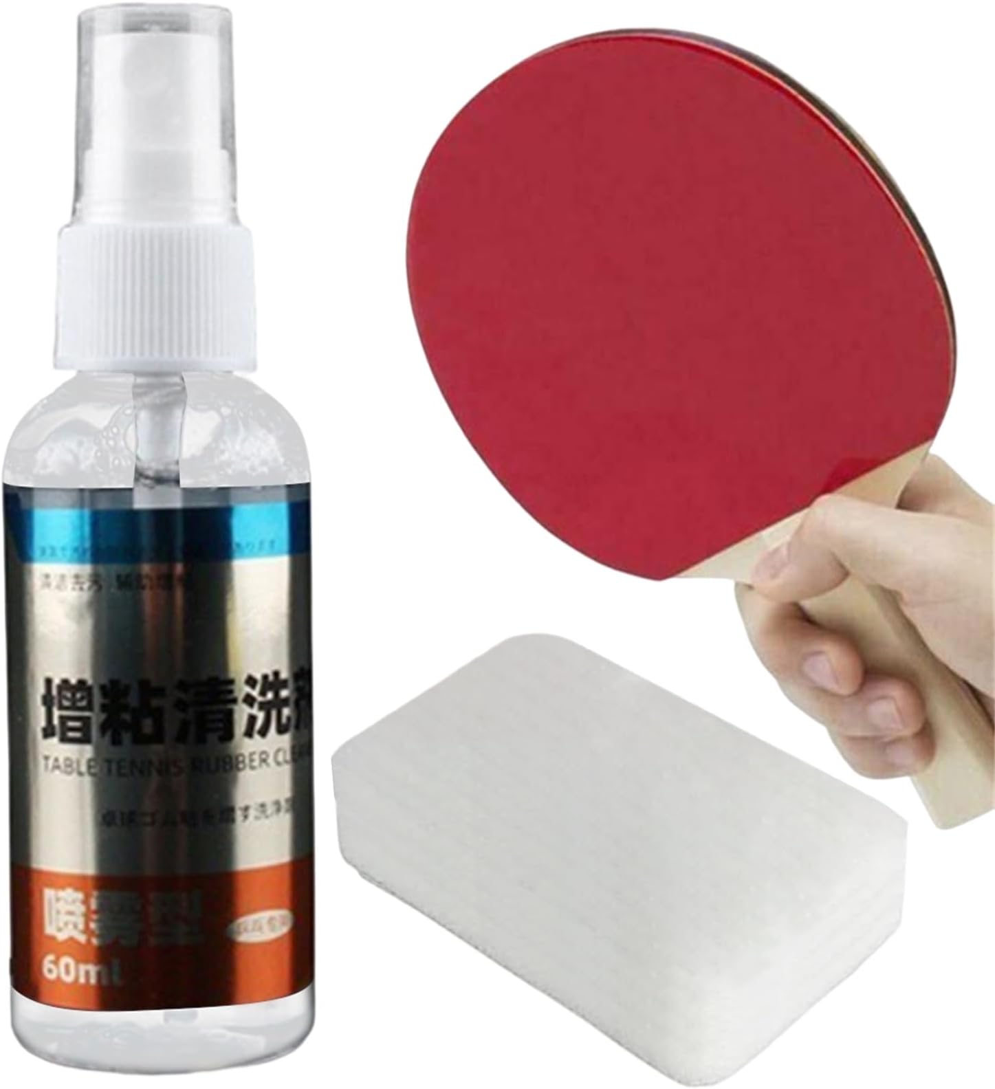Cleaner - 60ml Table Tennis Rubber Cleaner, Anti-static Table Cleaning Spray - Compact PingPongs Paddle Cleaning Accessories Level Up Your Game