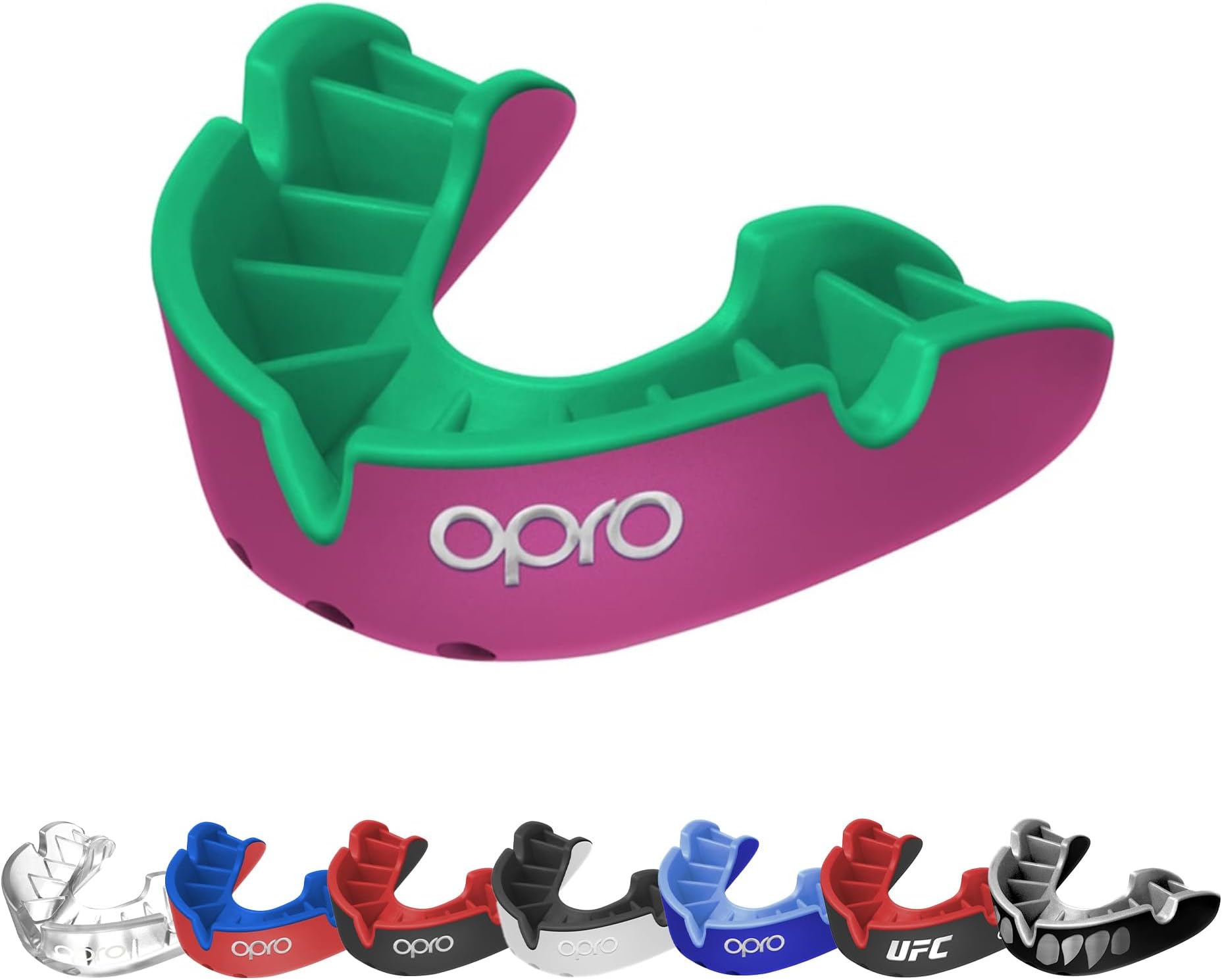 OPRO Silver Level Mouthguard Essential Fit – Gum Shield Adult and Kids – OPRO Mouth Guard Boxing and MMA, Easy Self-Fit Gum Shield Rugby and Hockey – Superior Protection with Dental Warranty