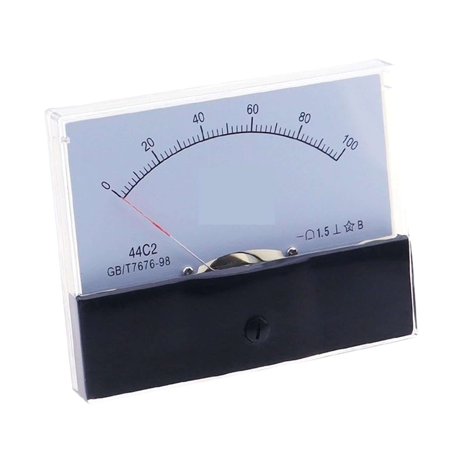 44C2 DC A mA V 1A 2A 3A 10A 15A 75mA 100UA 500V Analog Panel Current Meter Gauge Voltage Amperimetro Amperemeter Ammeter(100UA)