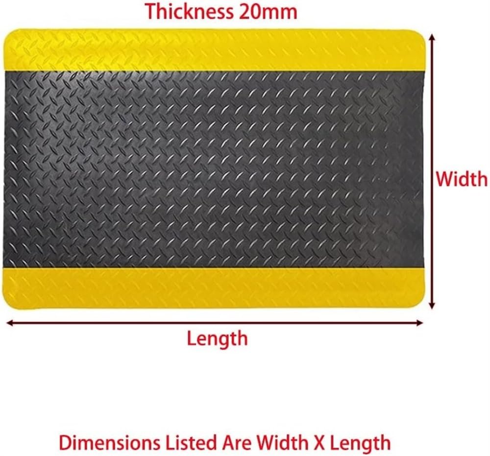 JIUYUEYA Tapis Anti-Fatigue en Vinyle Robuste en éponge de 20 mm d'épaisseur, sans Danger for Le soudage, résistant à la Graisse et à l'huile, Tapis de qualité Industrielle (Size : 90x150CM)