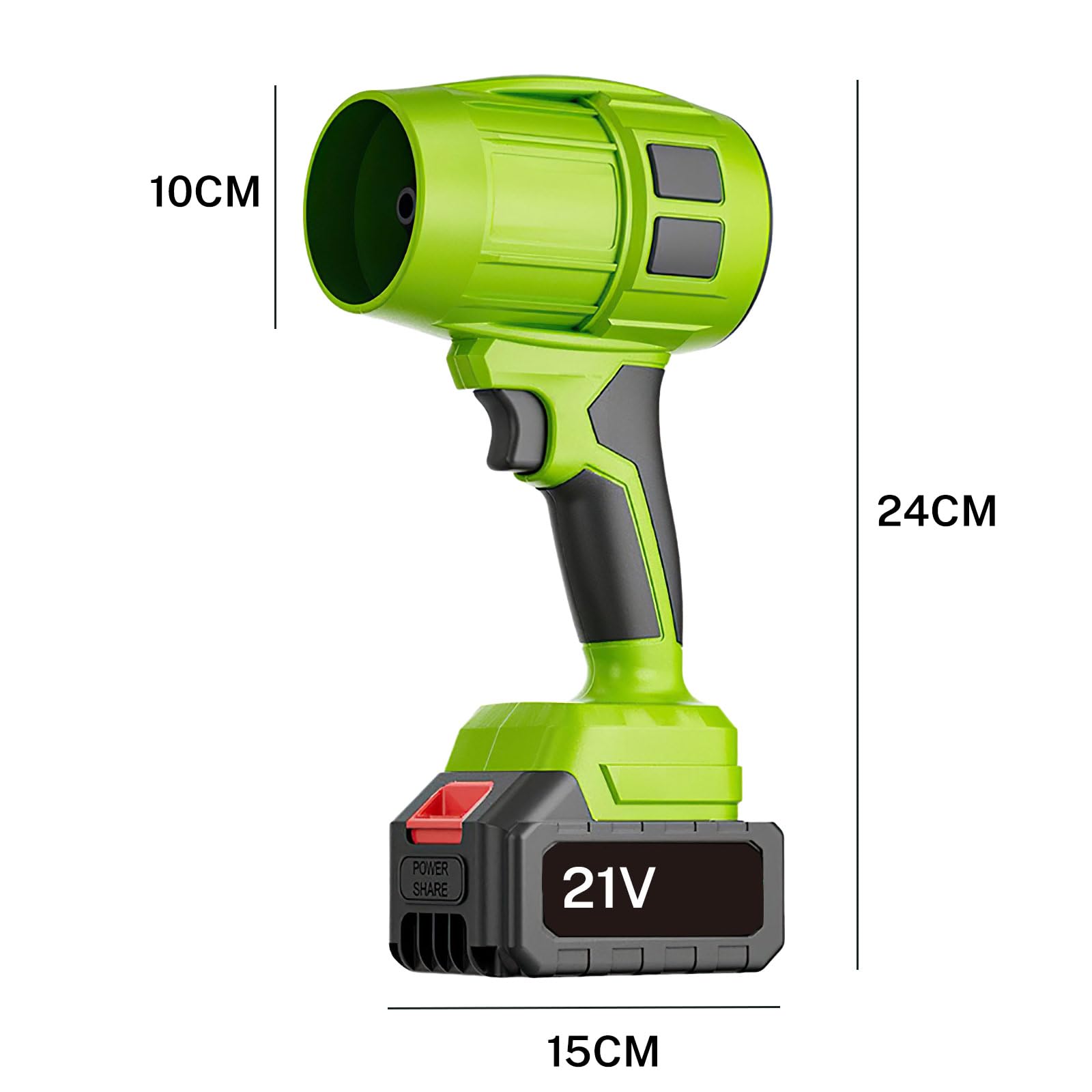 Souffleurs de Feuilles, Souffleur Électrique avec Batterie 1/2×21V et Chargeur, 130000rpm Souffleur Haute Puissance Multifonction pour Bulles de Feuilles,Voitures, Feuilles, Neige (1 Batterie)