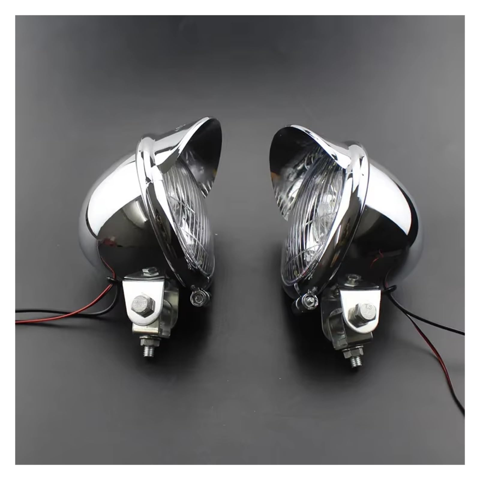 Fari LED Anteriori Fendinebbia Cromati 12V per Moto - Coppia Faretti