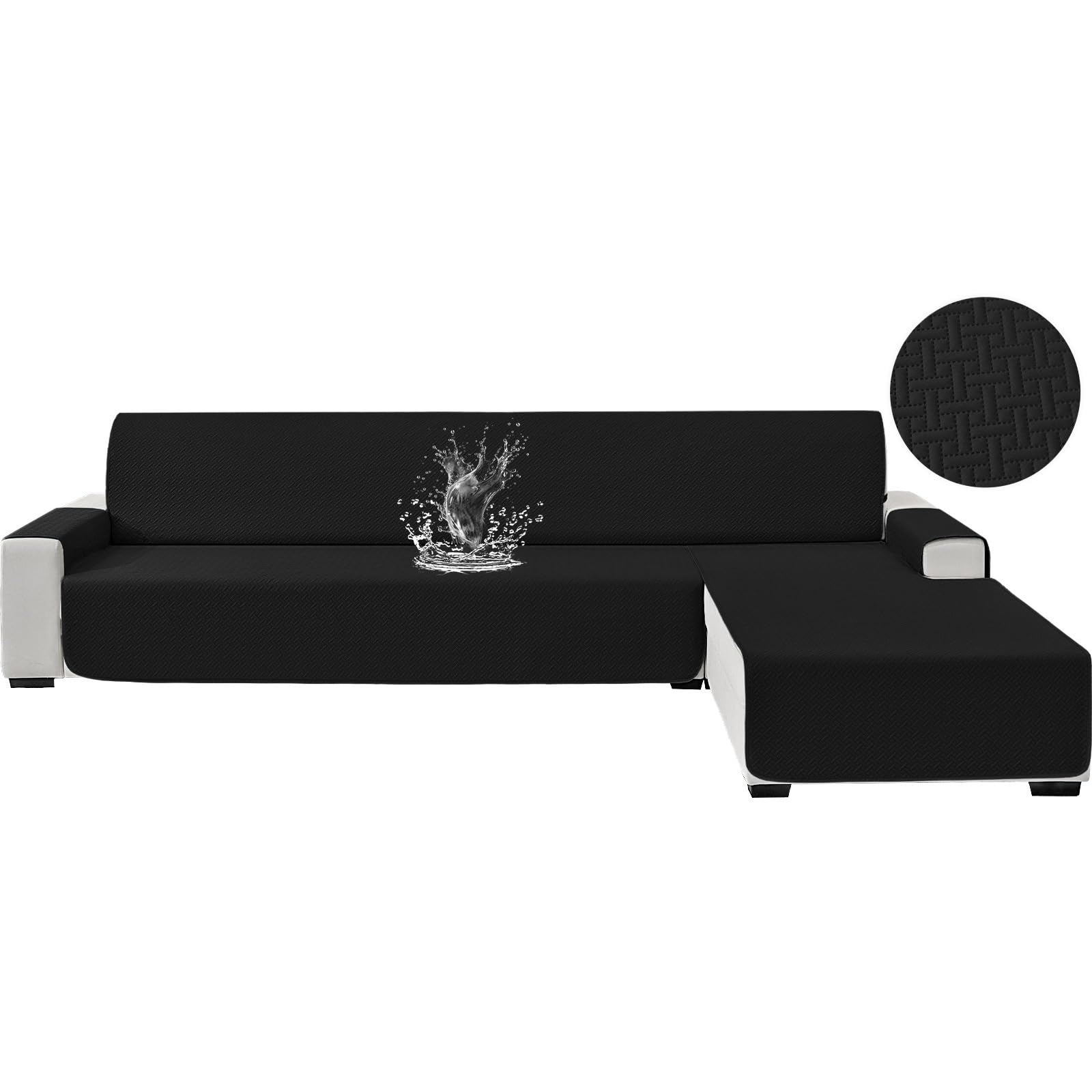 Waterproof L Shaped Sofa Cover, Anti-Slip Chaise Lounge Couch Protector
