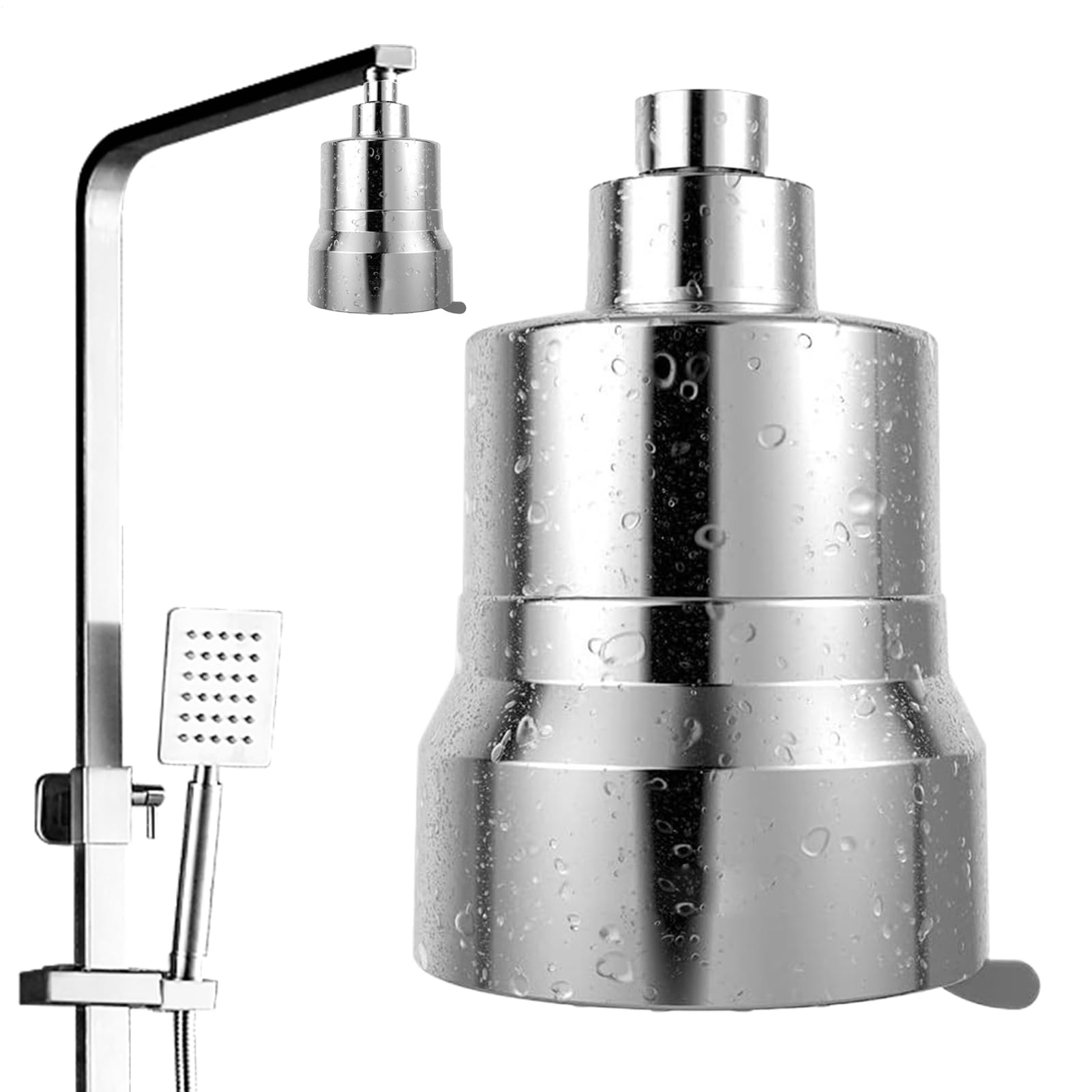 Filtro para la Ducha Suministros Para El Baño | Cabezal de Ducha con Filtro para Agua Dura Para Eliminar Agua Dura Metales Pesados Cloro Microorganismos Y Sustancias