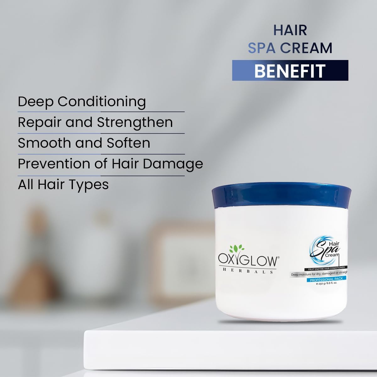 OXYGLOW Hair Spa Cream Dry For Dry Hair Treatment For Dry And Frizzy Hair Nourishing Cream Bath (500) gm - Image 2 thumbnail