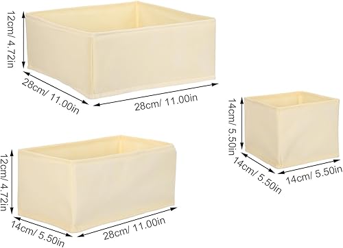 Miniatura 2 de 14pcs Sock Drawer Organizer Underwear Storage Box - Foldable Dresser Drawer Organizer - Clothing Storage Cube For Pants Shirts Shorts Home Use