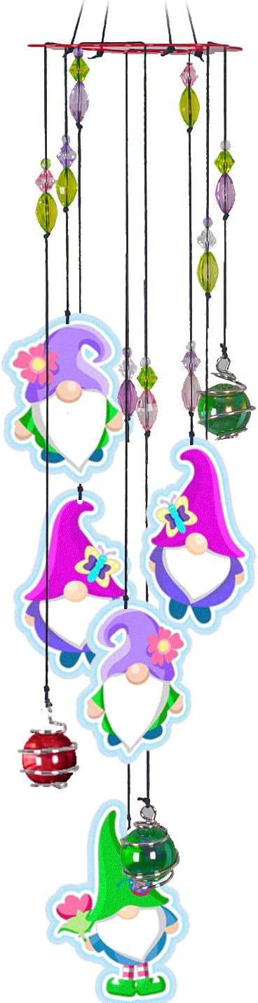 Spoontiques - Wind Chimes - Garden Décor - Decorative Chimes for Yard and Garden Decoration - Gnome Wind Chime,11878 : Patio, Lawn & Garden