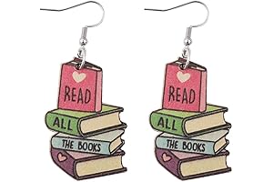 Whimsical Stackable Book Earrings: A Literary Delight