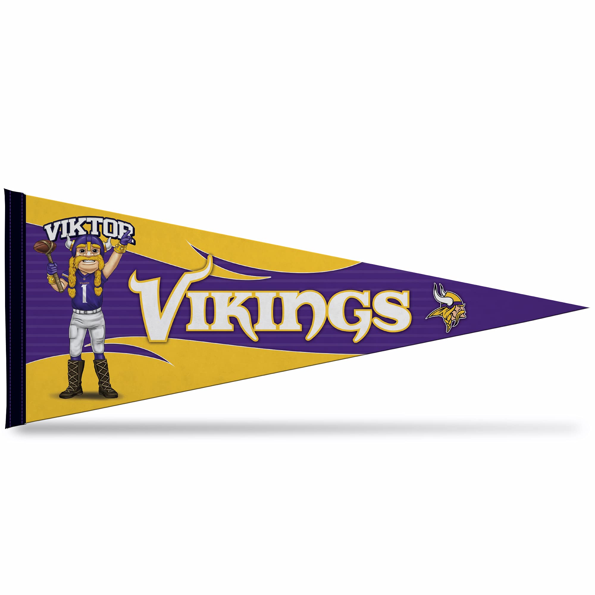 Rico Industries NFL Football Mascot" 12" x 30" Felt Wall Décor Pennant - Great for Home/Bed Room/Man Cave Décor