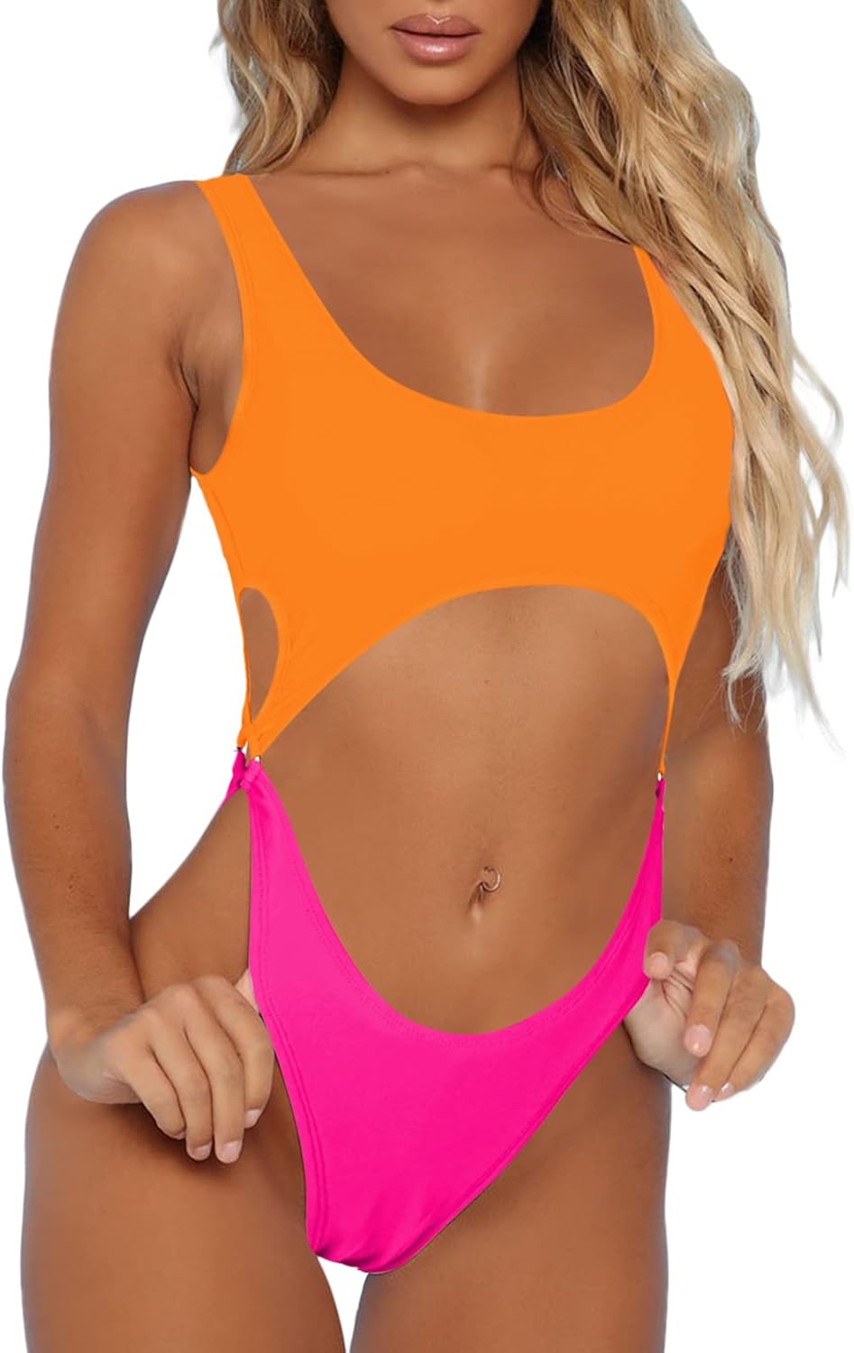 Sovoyontee Women's Sexy One Piece Swimsuits Cheeky Thong Bikini Bathing Suit - Image 2