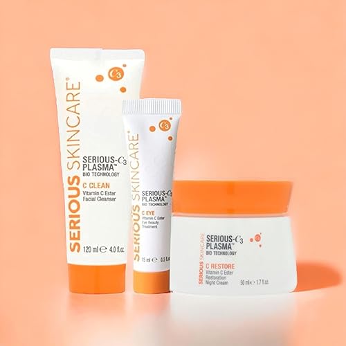 Miniatura 8 de Serious Skincare - Serious C3 Plasma Night Trio - Crema de noche C-Restore, tratamiento de belleza de ojos C y limpiador facial C Clean - Líneas