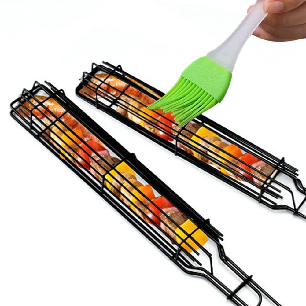 Panier Barbecue En Acier Inoxydable - Grand Filet Pour Légumes Et Brochettes Kabob