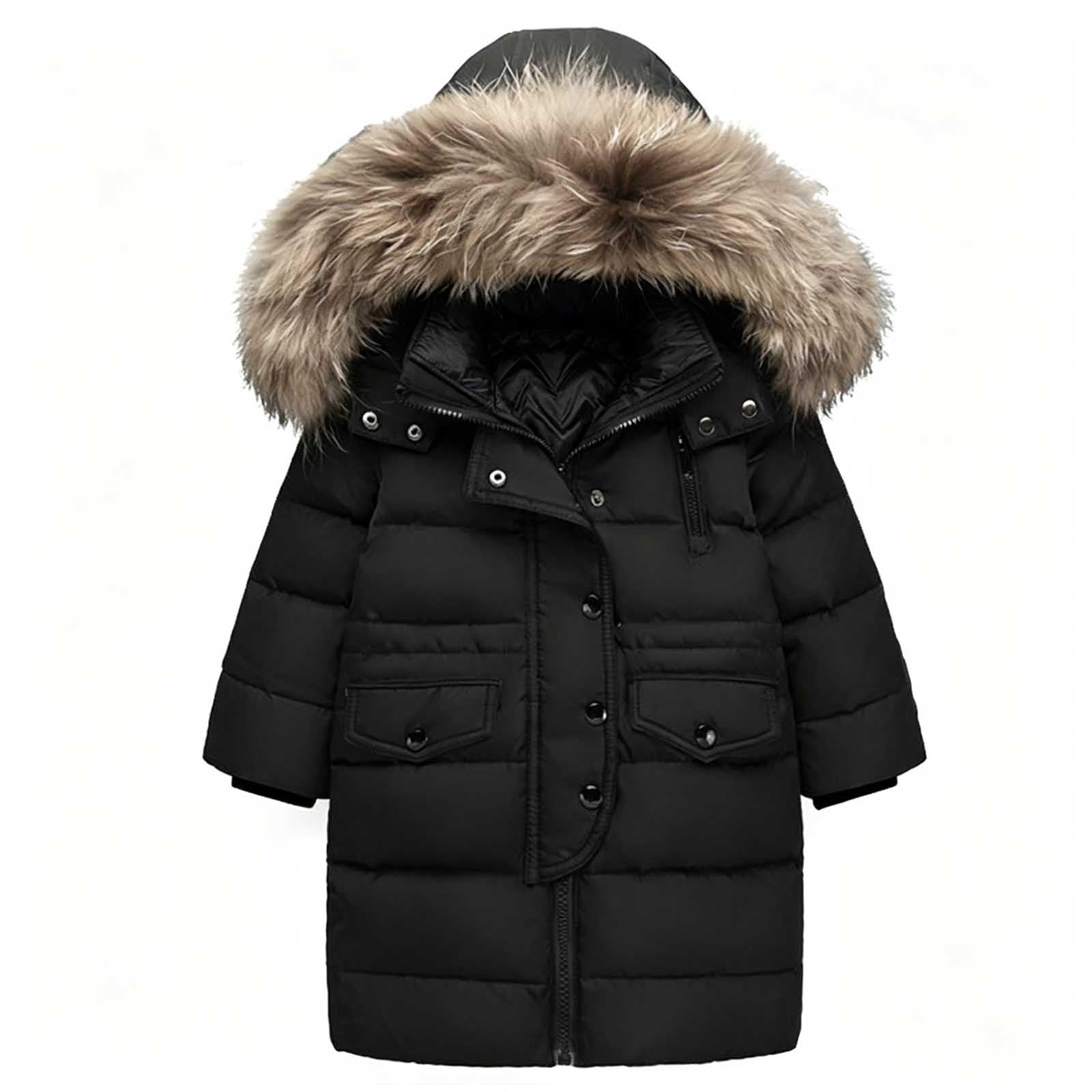 LUCKME Pesante Piumino Cappotto Bambino e Ragazzo Inverno Foderata in Pile