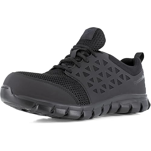 Reebok Mens Rb409 Sublite Cushion Work Safety Athletic Composite Toe Shoe Black