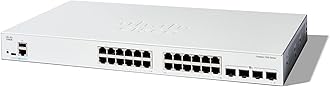 Catalyst 1300-24T-4X Managed Switch, 24 Port GE, 4x10GE SFP+, Limited Lifetime Protection (C1300-24T-4X)