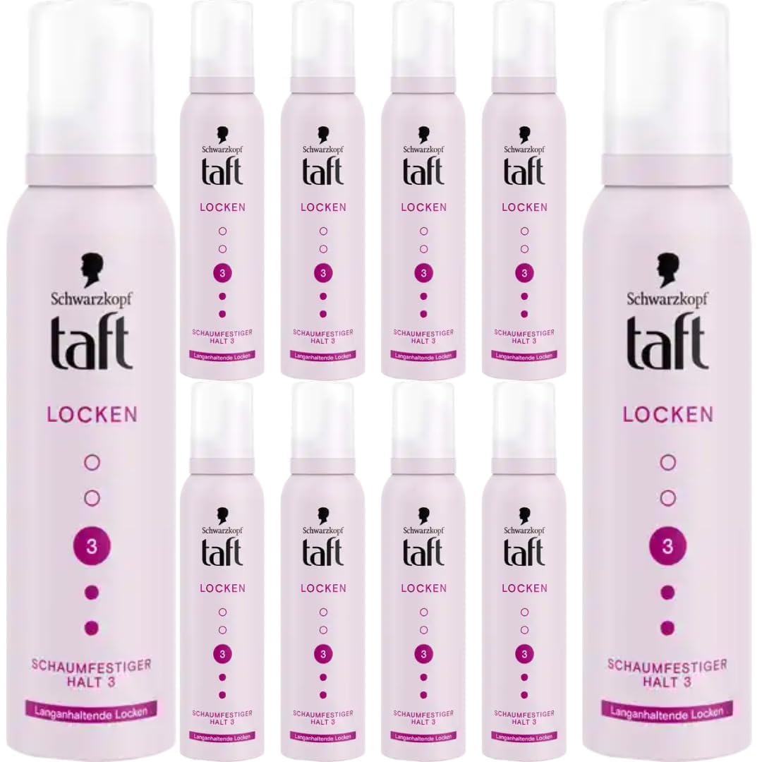 Schaumfestiger Locken Haltegrad 3, Haarschaum für langanhaltende Locken, vegane Formel Spray Haarspray 150 Mililiter x 10 Stück