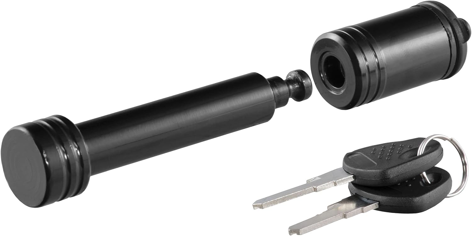 CURT 23518 Barbell Trailer Hitch Lock - 5/8" Pin for 2" Receivers, Theft-Proof, Weather-Resistant Security