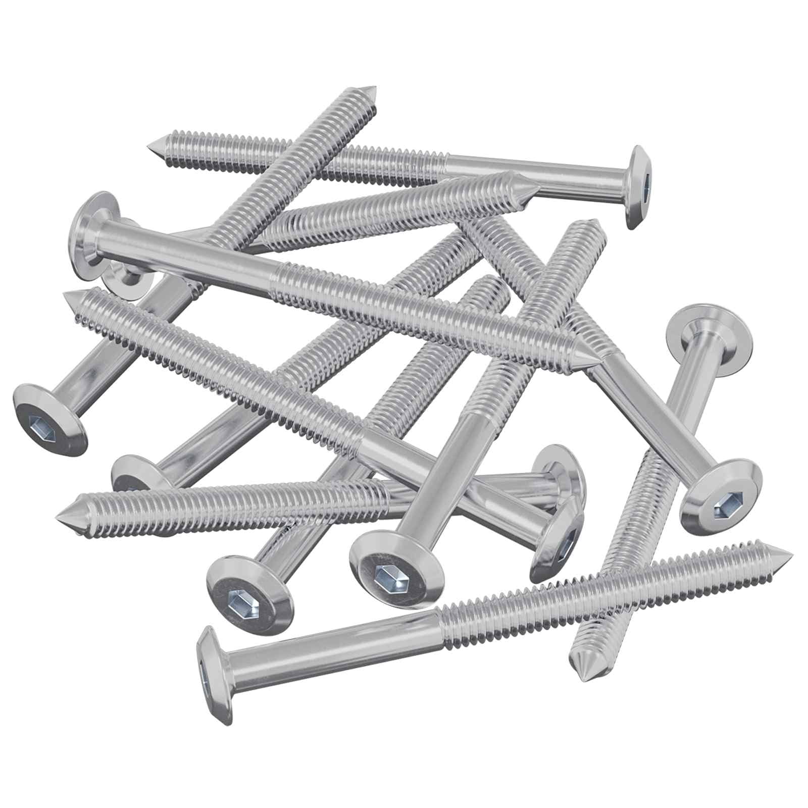 vidaXL Tornillos de Muebles 1200 uds. Plateado Acero