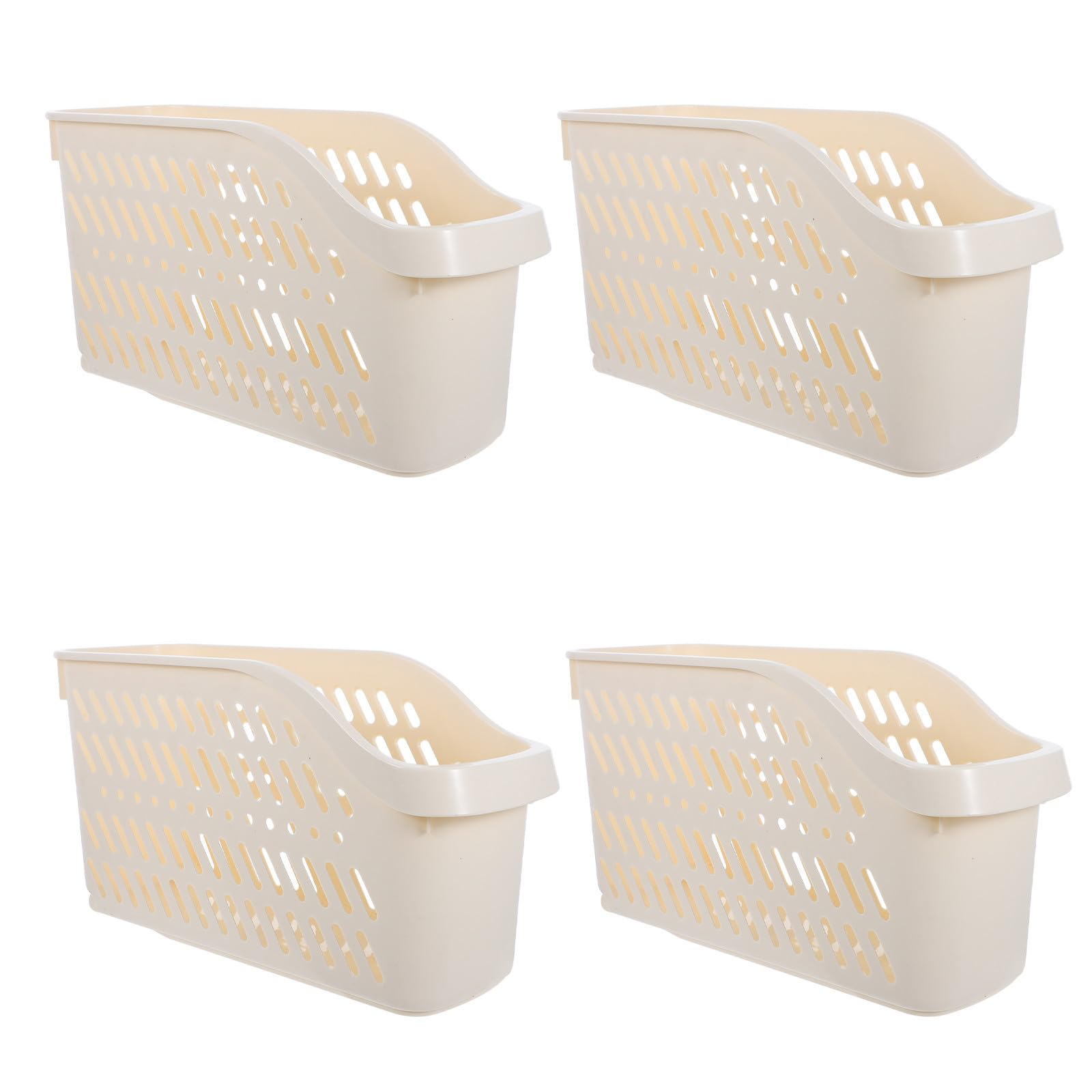 DOITOOL 4 Piezas Caja Organizadora Fregadero con Ruedas, Plástico Blanco