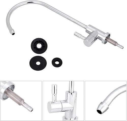 Miniatura 5 de Grifo de fregadero de cocina, grifo de barra de una sola manija, grifo de cocina de aleación de zinc con cuello de ganso giratorio de 360° grifo de