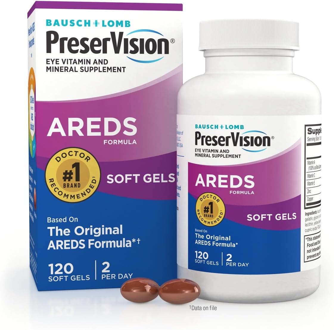 PreserVision AREDS eye vitamins with copper and zinc