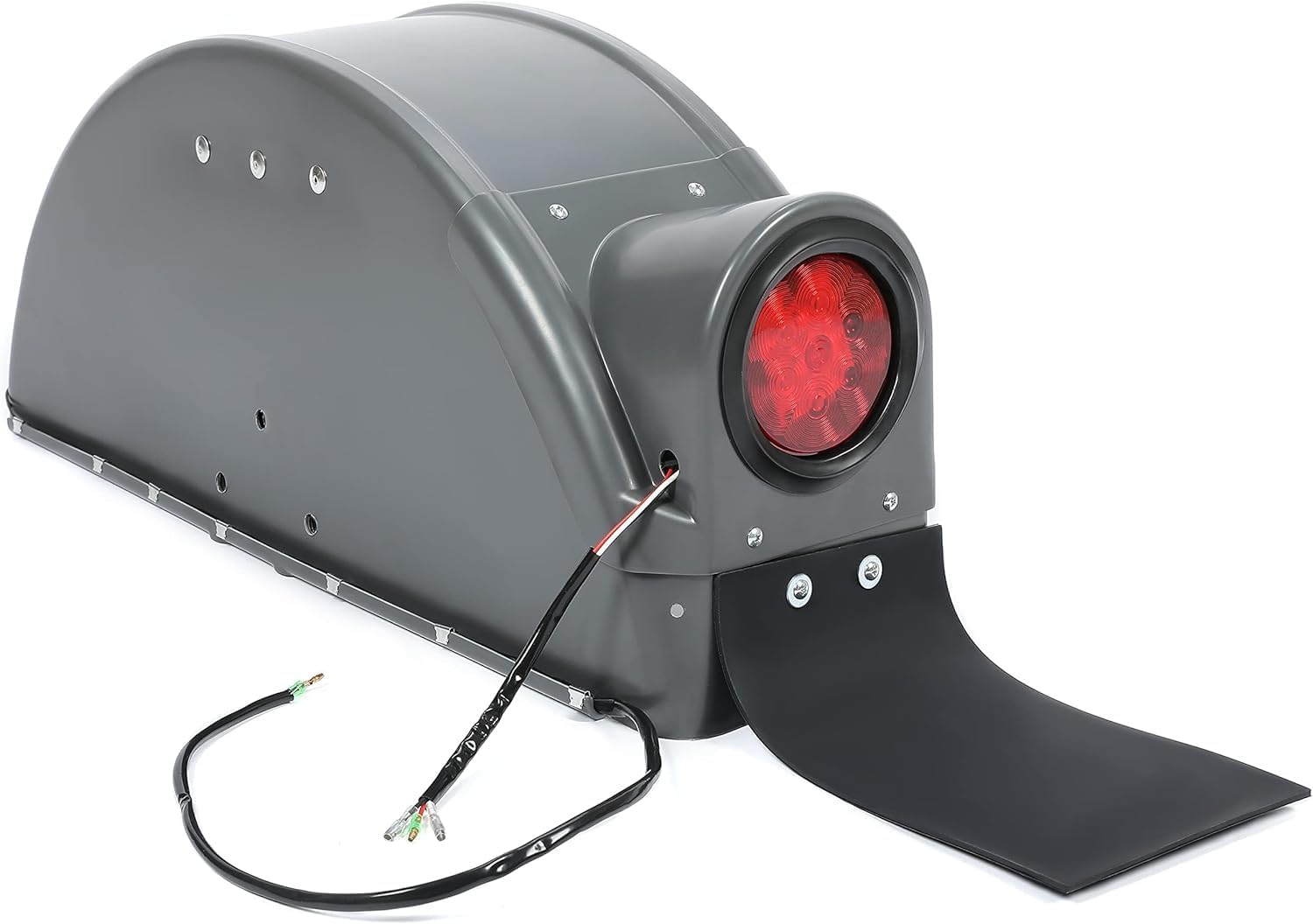 KUAFU Right Fender w/Bulb Compatible with Demco Kar Kaddy Trailer Replacement for 5737 Gray Plastic