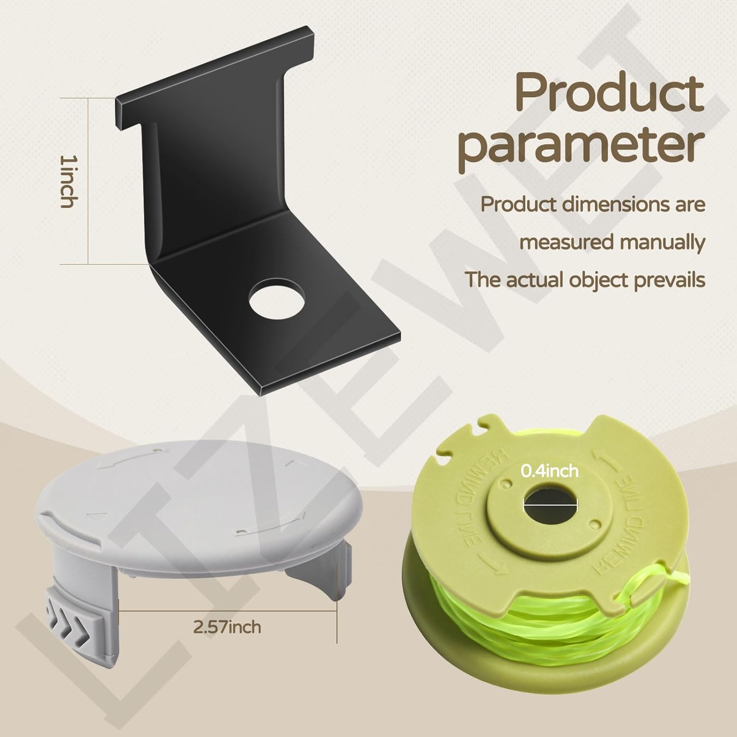 351122001 String Trimmer Guard Assembly Compatible with Ryobi P2008 P2008VNM Trimmer/Edger, Contain String Trimmer Line Cut-Off Blade Knife Cutter and AC80RL3 String Trimmer