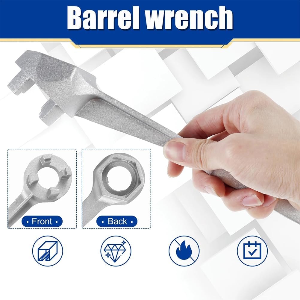 Bung Wrench Aluminum Drum Opener Tool Heavy-duty Barrel Wrench for Barrels Metal Design for Easy Lid Removal and Disassembly