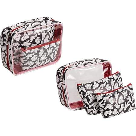 Amazon.com: Disney Mickey Mouse 3 bolsa de baño Set de funda de bolsa de  viaje para colgar blanco y negro : Belleza y Cuidado Personal
