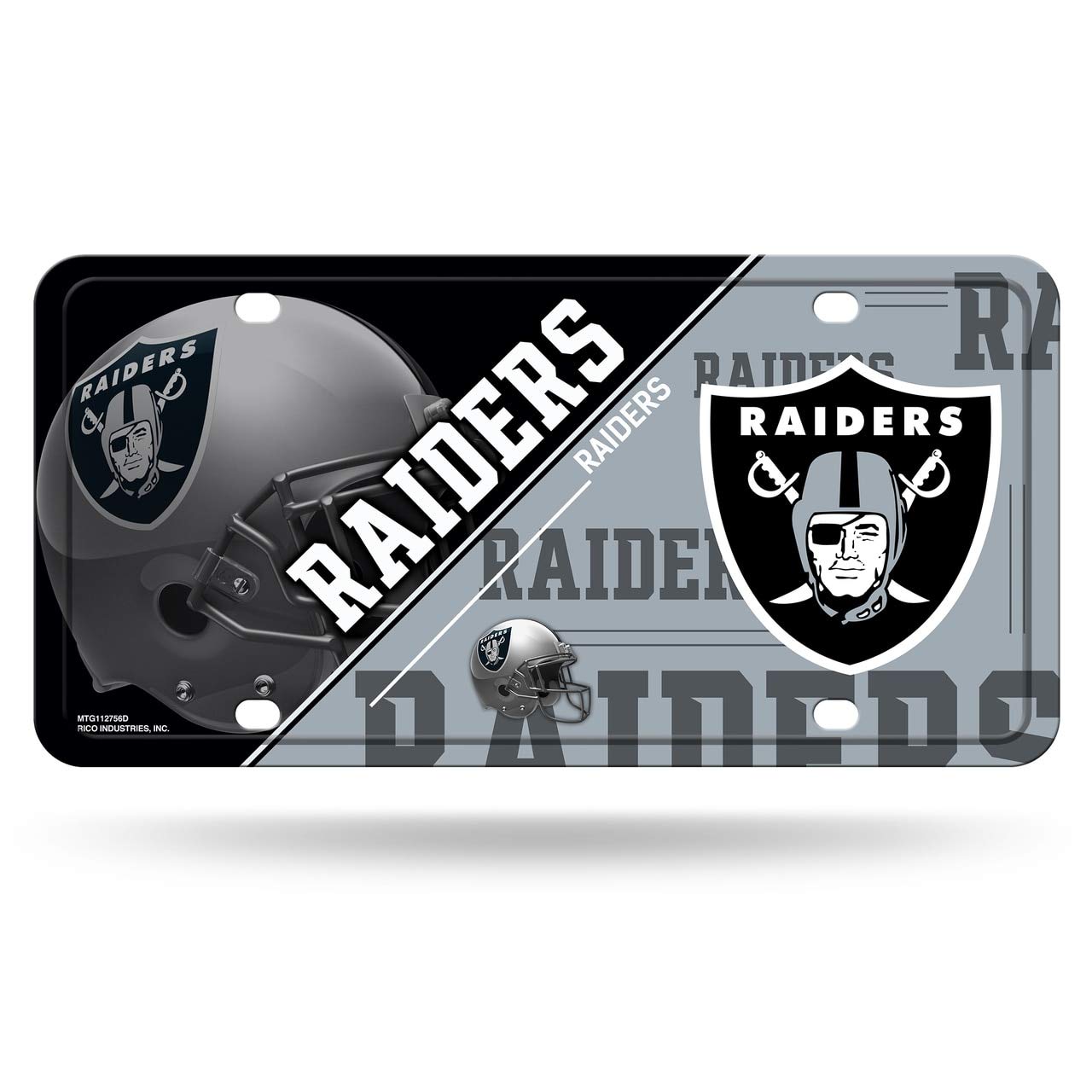 Rico Industries NFL Oakland Raiders Unisexe Oakland Raiders Metaloakland Raiders de Plaque d'immatriculation en Métal de Plaque d'immatriculation, Team Couleur, Taille Unique