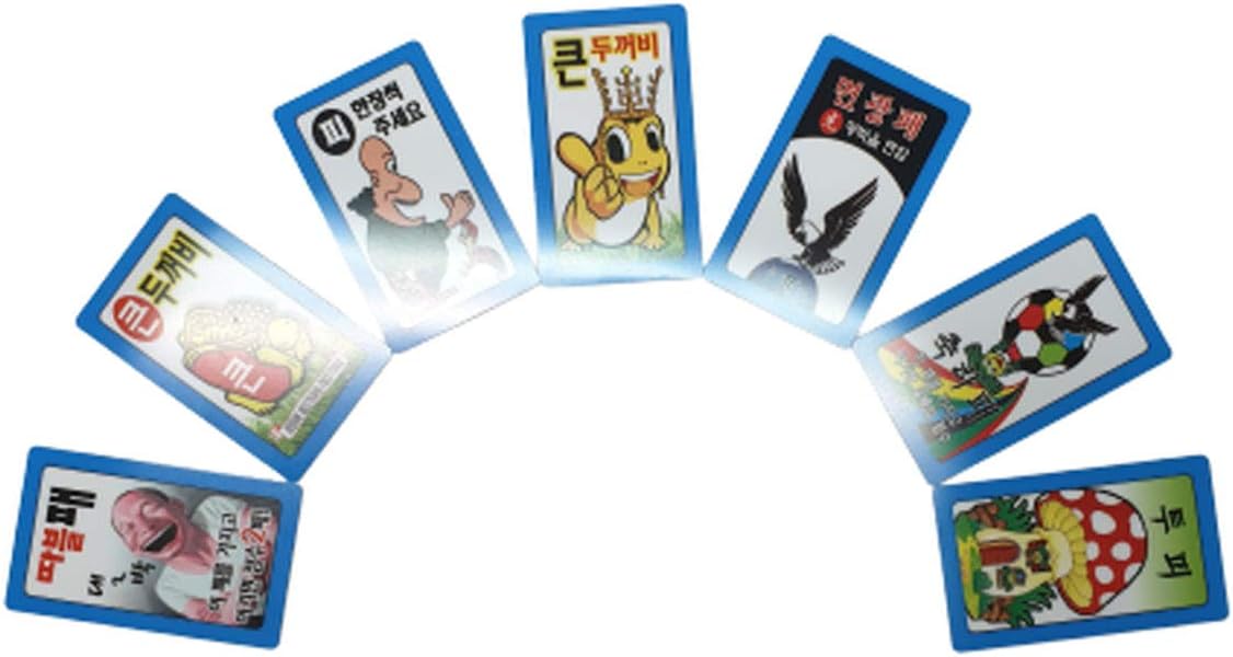 BIG TOAD, Large Size Big Size Korean Flower Card Game Hwatu Hwatoo Go Stop Card Game Set 1.88 x 3.14 inches Easy to Hold on Hand (Blue Color)