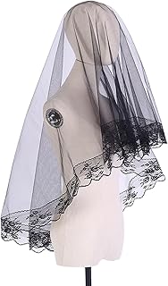 Yzdysg Tocado, velo de novia, decoración de despedida de soltera, boda, color negro, doble capa de encaje floral