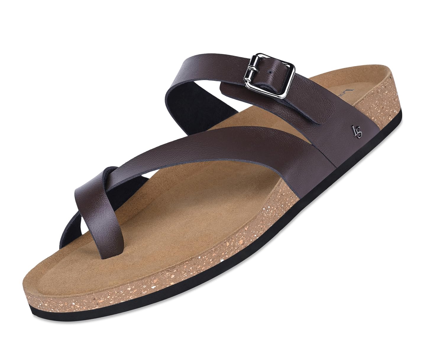 louis stitch Comfortable Open Toe Cork Sandals | Lightweight Casual Sliders with Toering and Easy Slip-on Slippers | Back Open Sandals | LSOF-10-picture-42